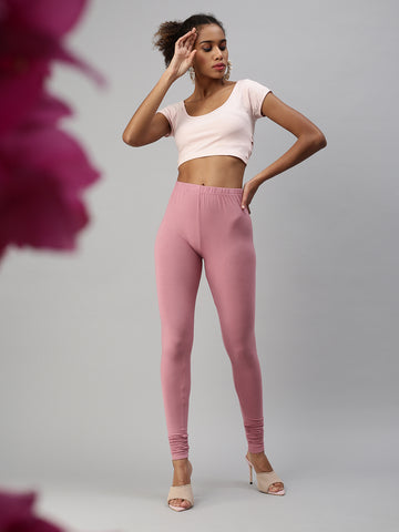 SARJANA Women Cotton Baby Pink Color Authentic Churidar Leggings Casua –  Sarjana Shop