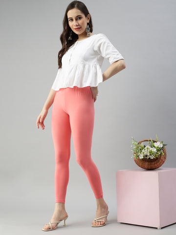 Shop Prisma's Orange Peach Ankle Leggings for Comfortable Style