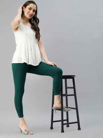 Cuff Length Leggings-Peach