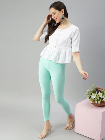 Churidar Leggings-Ice Green