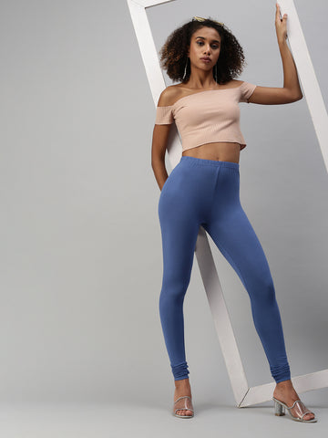 Shop Prisma's Sky Blue Churidar Leggings for Women - Comfortable Fit!