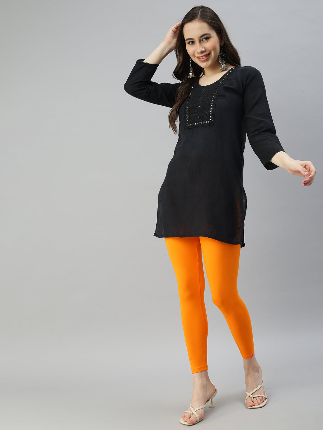 Cotton Black, Grey Gfashions Printed Kurti With Legging Set at Rs 499/piece  in Faridabad