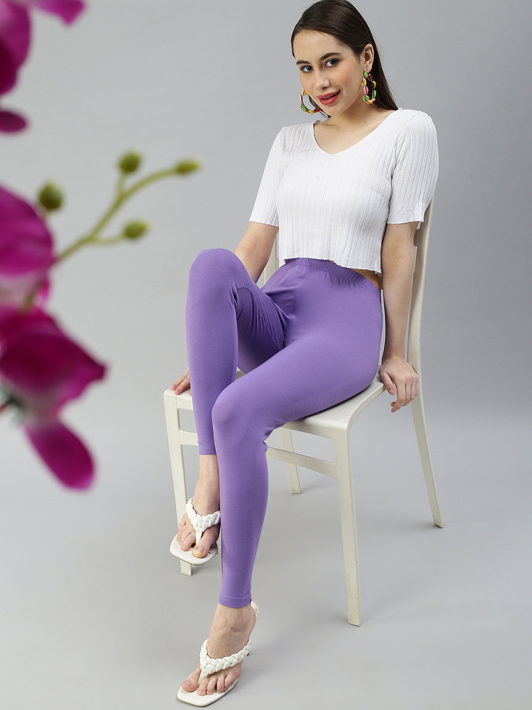 Shop Prisma's Deep Orchid Ankle Leggings for Comfort & Style