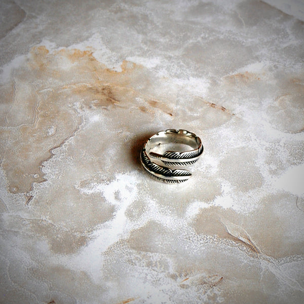 Silver Feather Ring