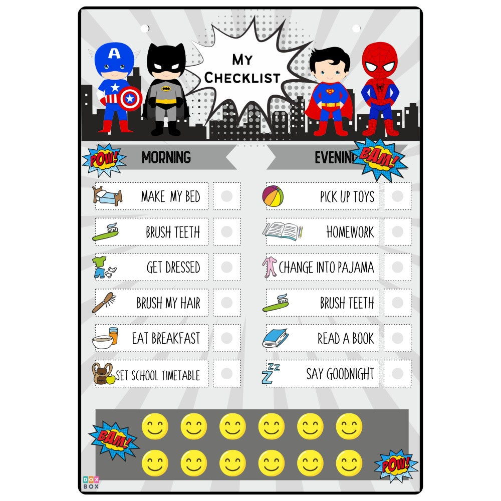 Little heroes with daily responsibilities chart
