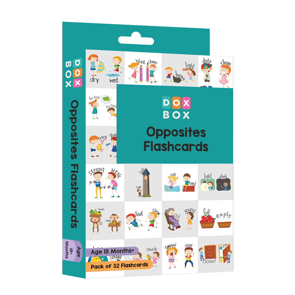 Opposites flash cards for kids ( set of 32)