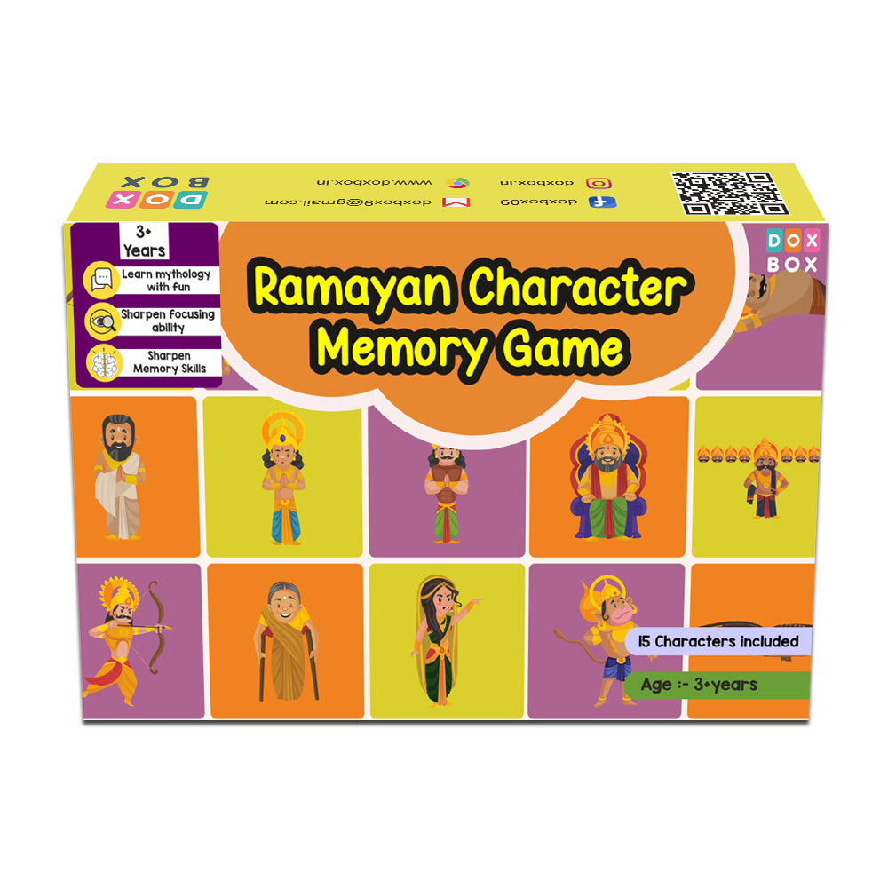 Ramayana character memory card game flashcards -pack of 30( Includes 15 Character)