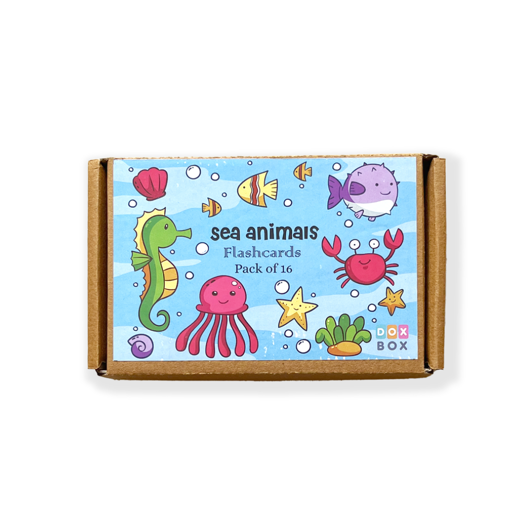 Sea animals flashcards for kids
