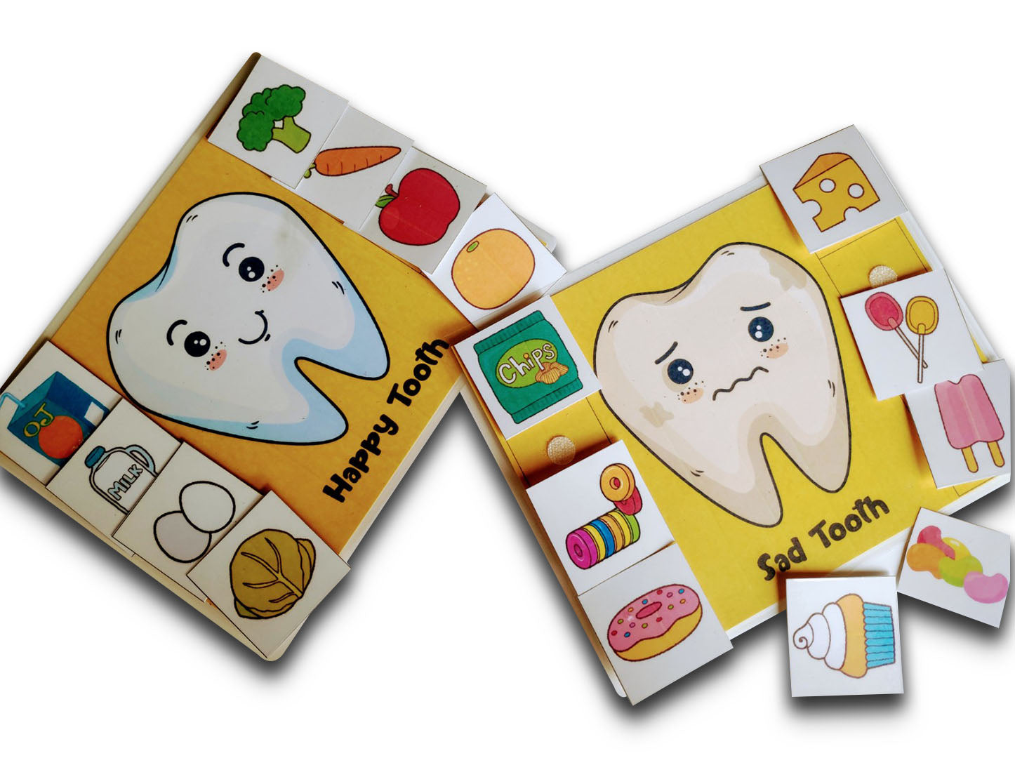 Happy tooth Sad tooth sorting activity for kids
