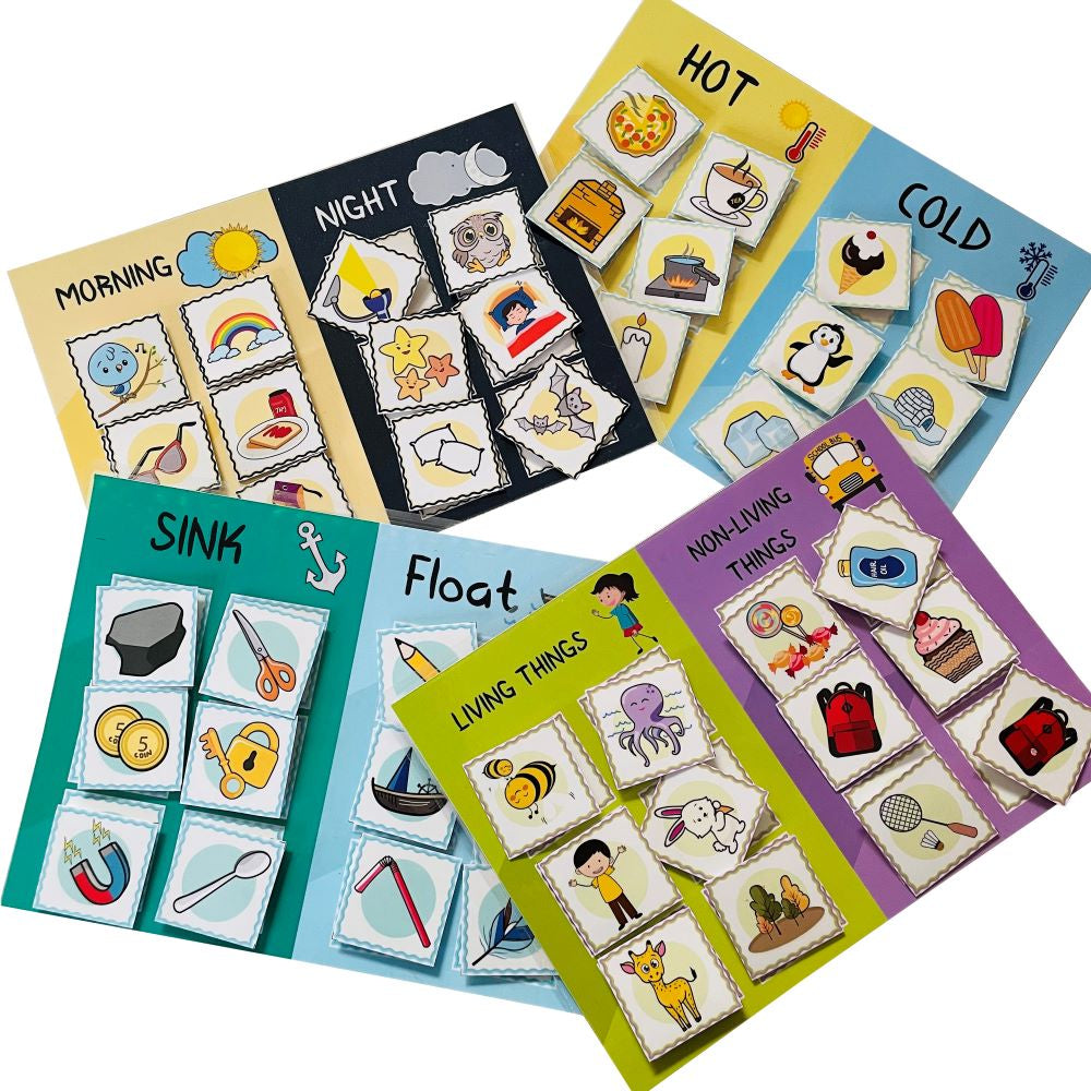 Simple Science Sorting activity four in one for kids