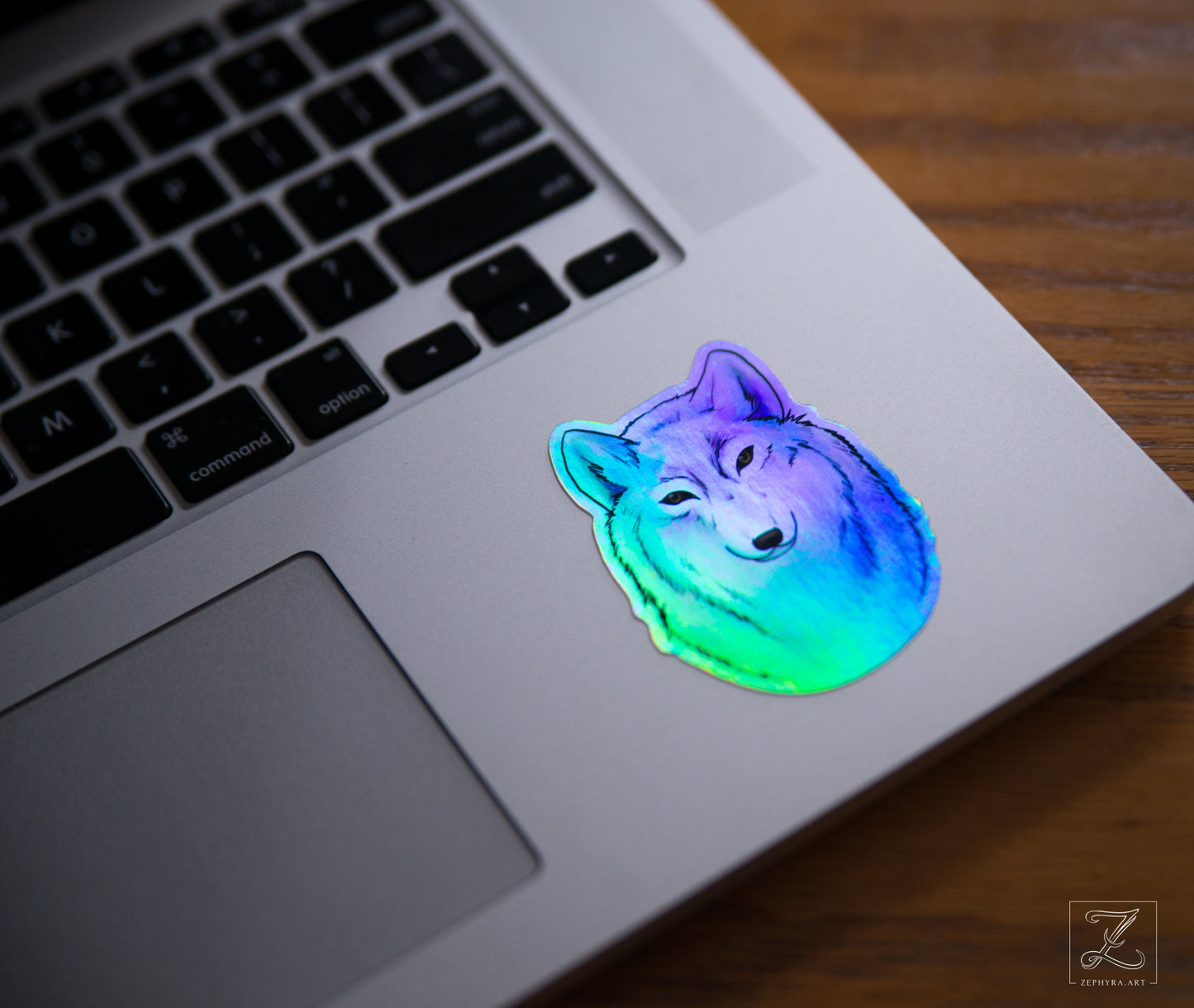 Spirit Animal Wolf Holographic Sticker
