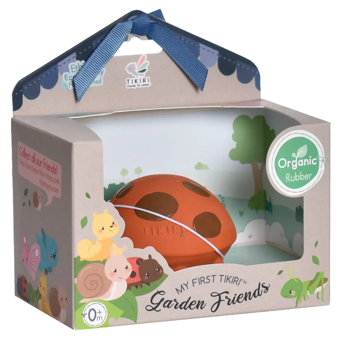 Ladybug Natural Rubber Teether, Rattle & Bath Toy