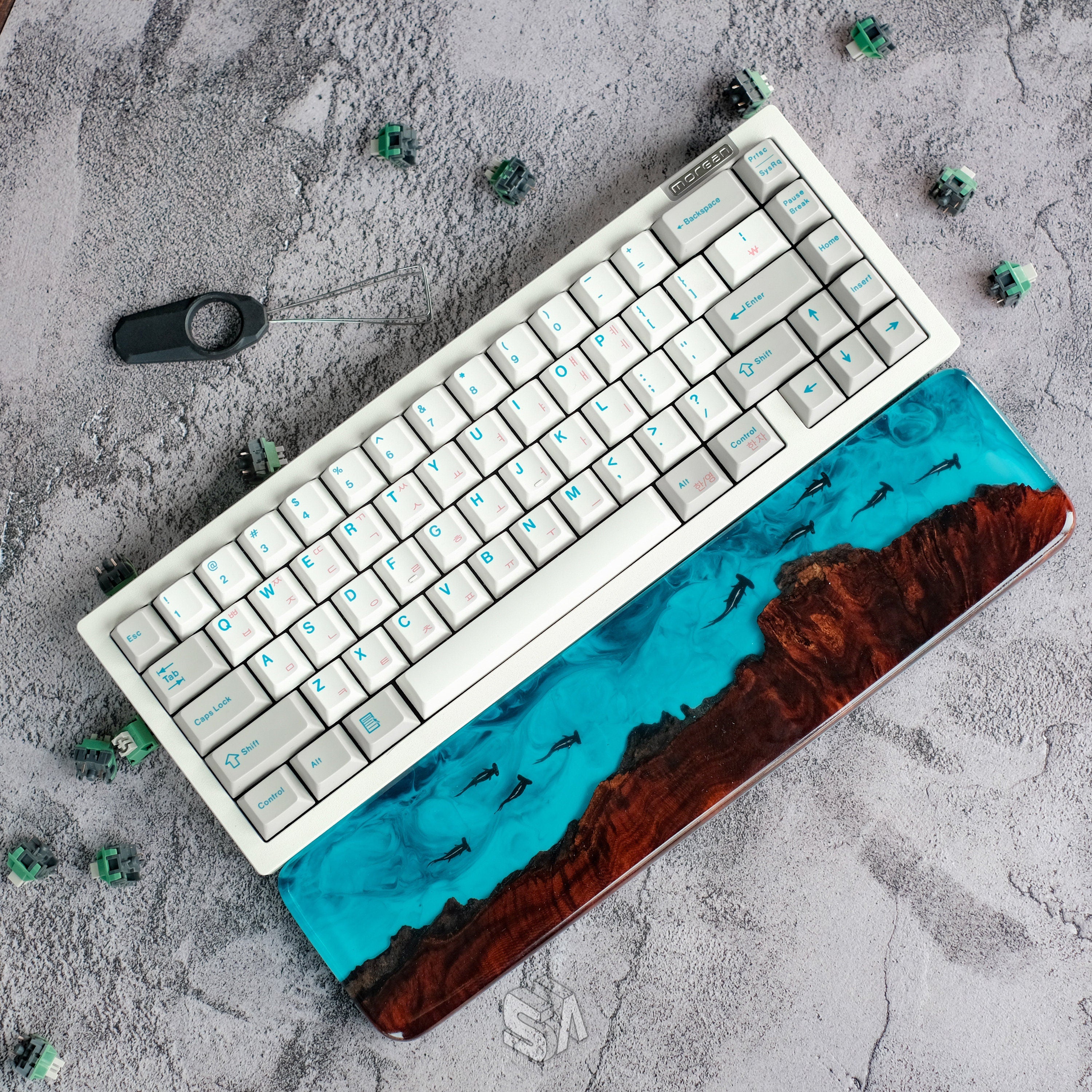 fish keyboard wrist rest