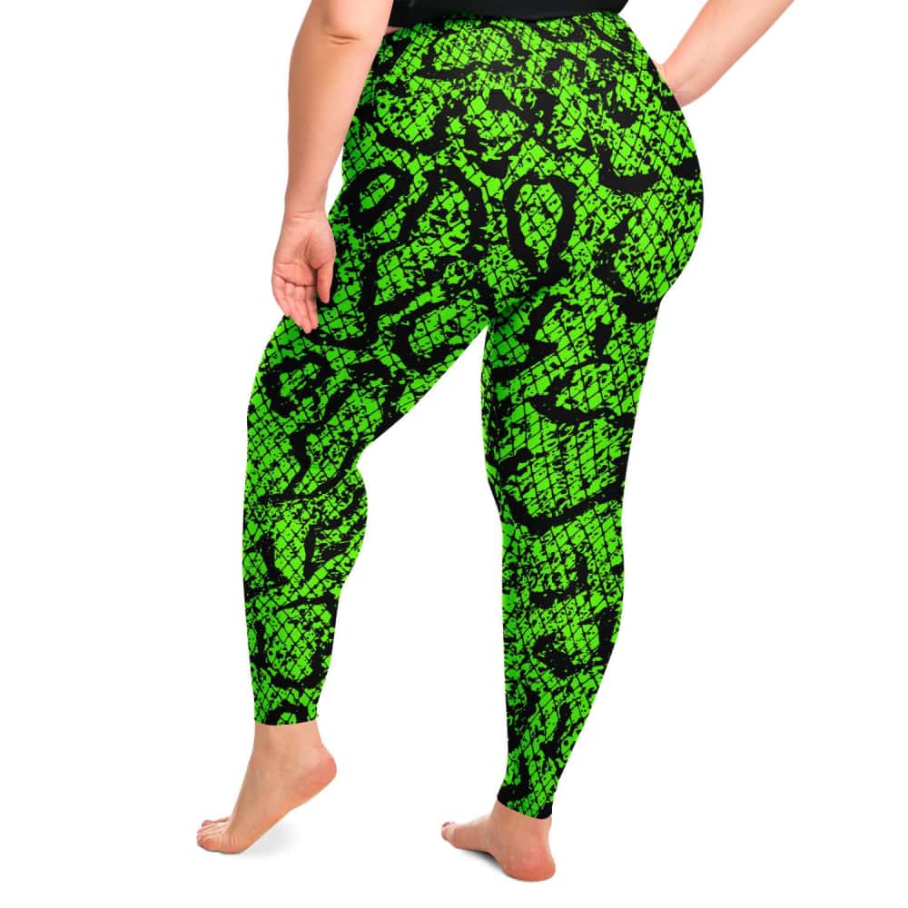 Leggings | Green Crocodile Skin Pattern by Pixaroma - Large - Society6