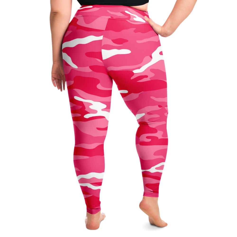 Brown And Green Camo Plus Size Leggings - Free Shipping