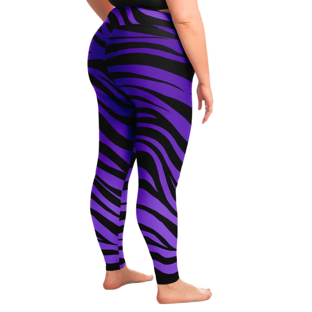 Purple Zebra Plus Size Leggings - Free Shipping - - Projects817 LLC
