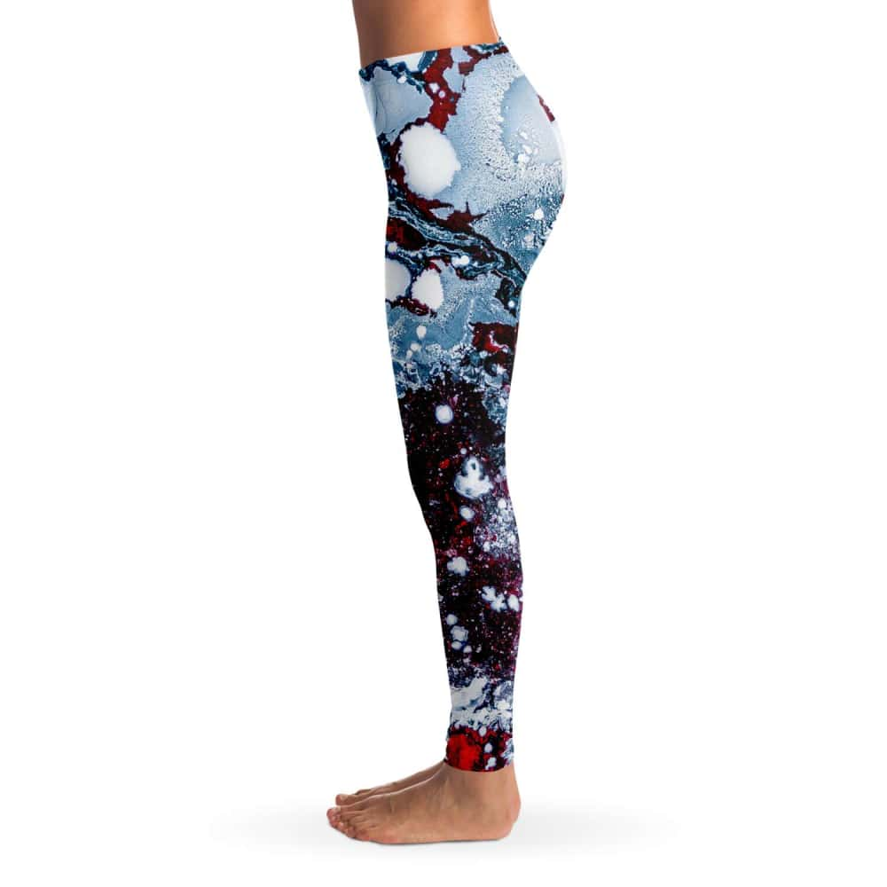 Galaxy Blue Red Leggings - Galaxy 