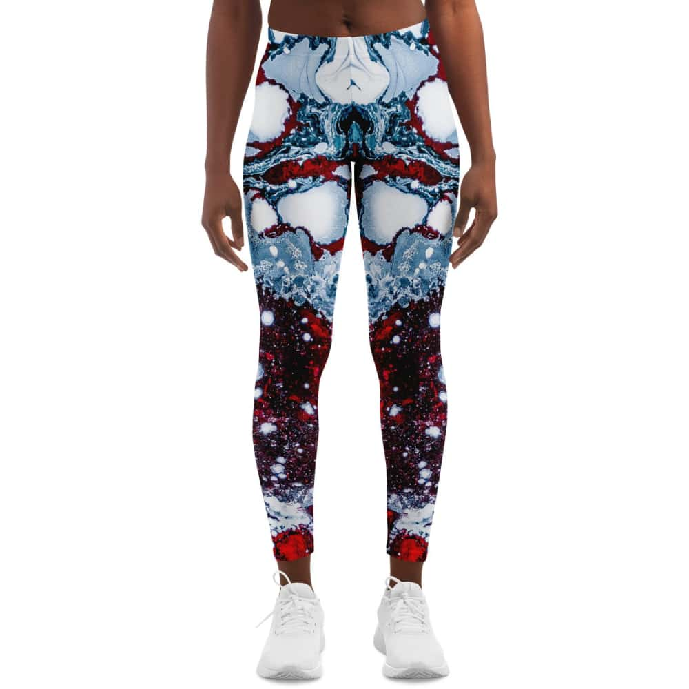 Galaxy Blue Red Leggings - Galaxy 