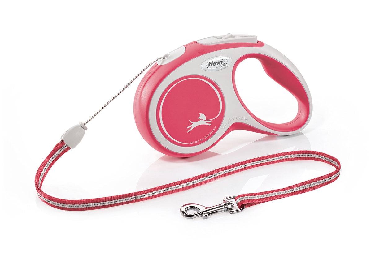 Flexi Comfort Retractable Cord Dog Leash 5m-- Red