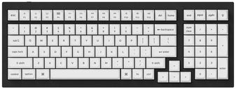 Double Shot KSA PBT Keycap Full Keycap Set White on Black