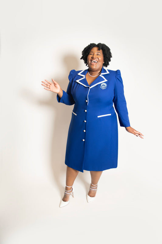 Zeta Phi Beta Blue Blazer Dress