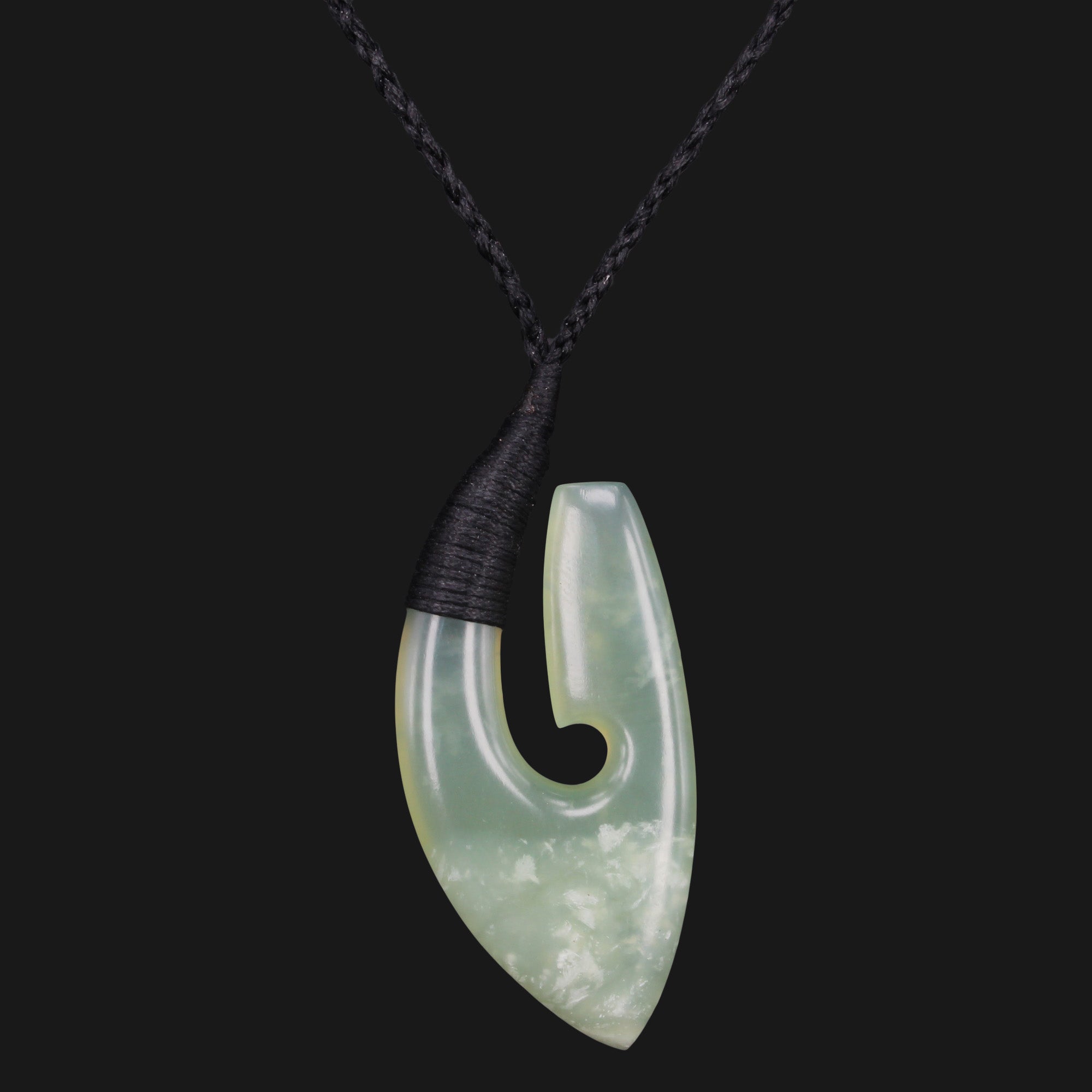 New Zealand Greenstone Hook Pendant