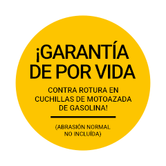 Garantía de por vida contra rotura de cuchillas en motoazada de gasolina