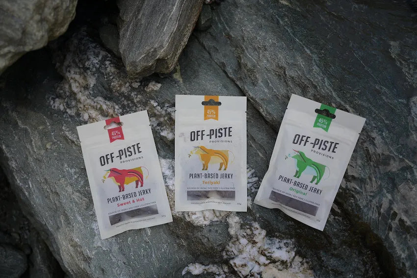 Off-Piste’s three flavours of plant-based jerky