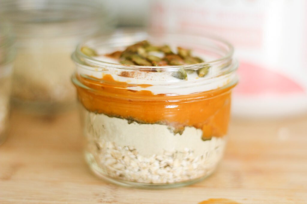 pumpkin pie lactation overnight oats