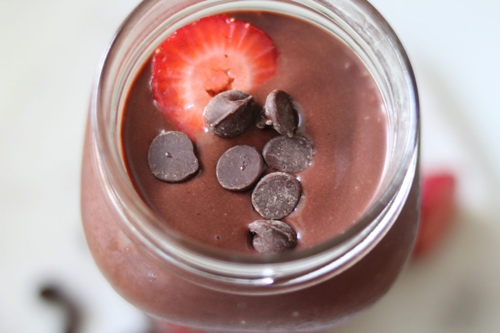 strawberry chocolate lactation shake