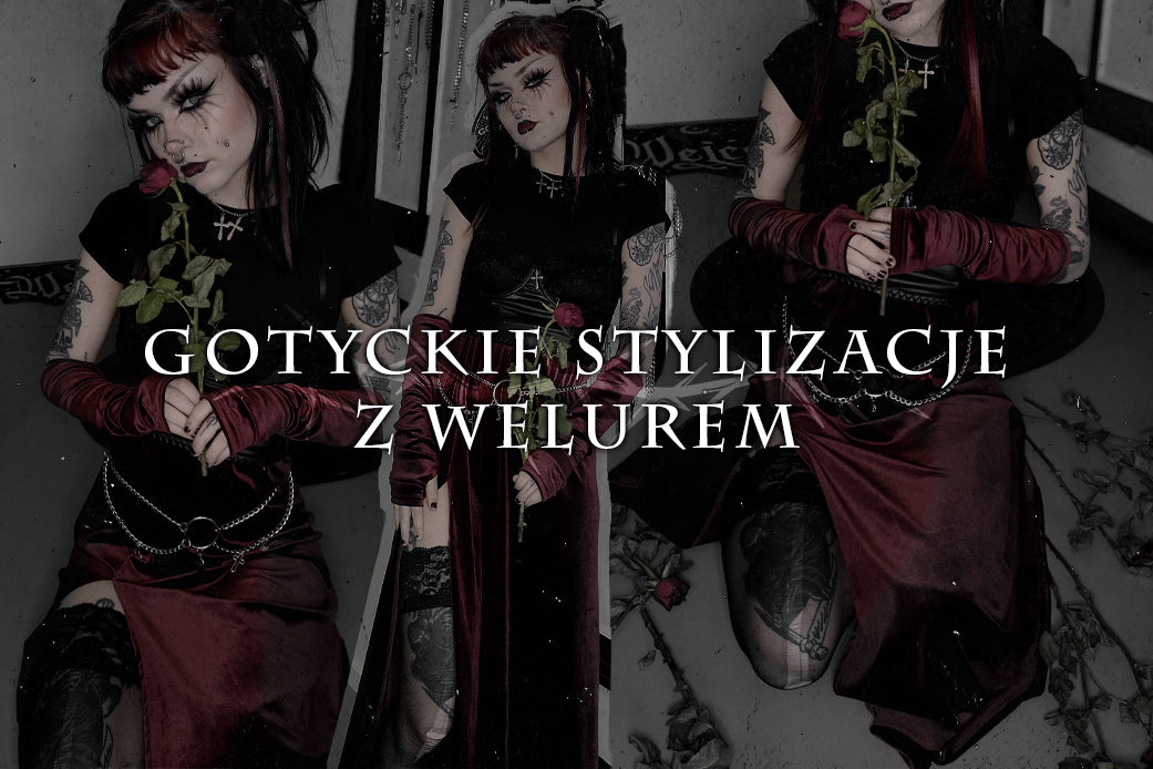Welurowe ubrania w stylu goth
