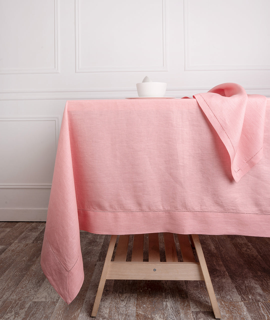 Bright Pink Linen Fabric Rustico - LinenMe