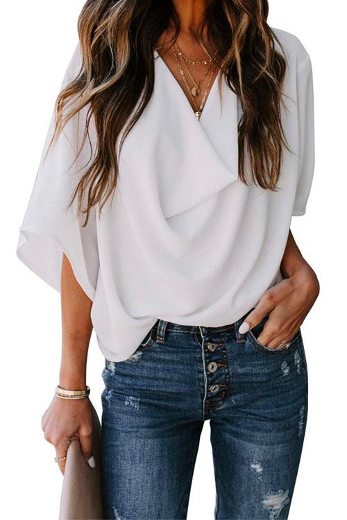 gray chiffon blouse