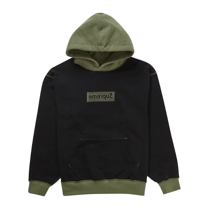 Supreme Inside Out Box Logo Hooded Sweatshirt Light Olive