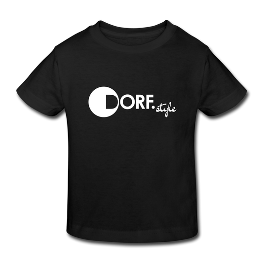 DORF.style Kinder Bio-T-Shirt - Schwarz