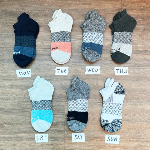 7 pairs of socks for a week