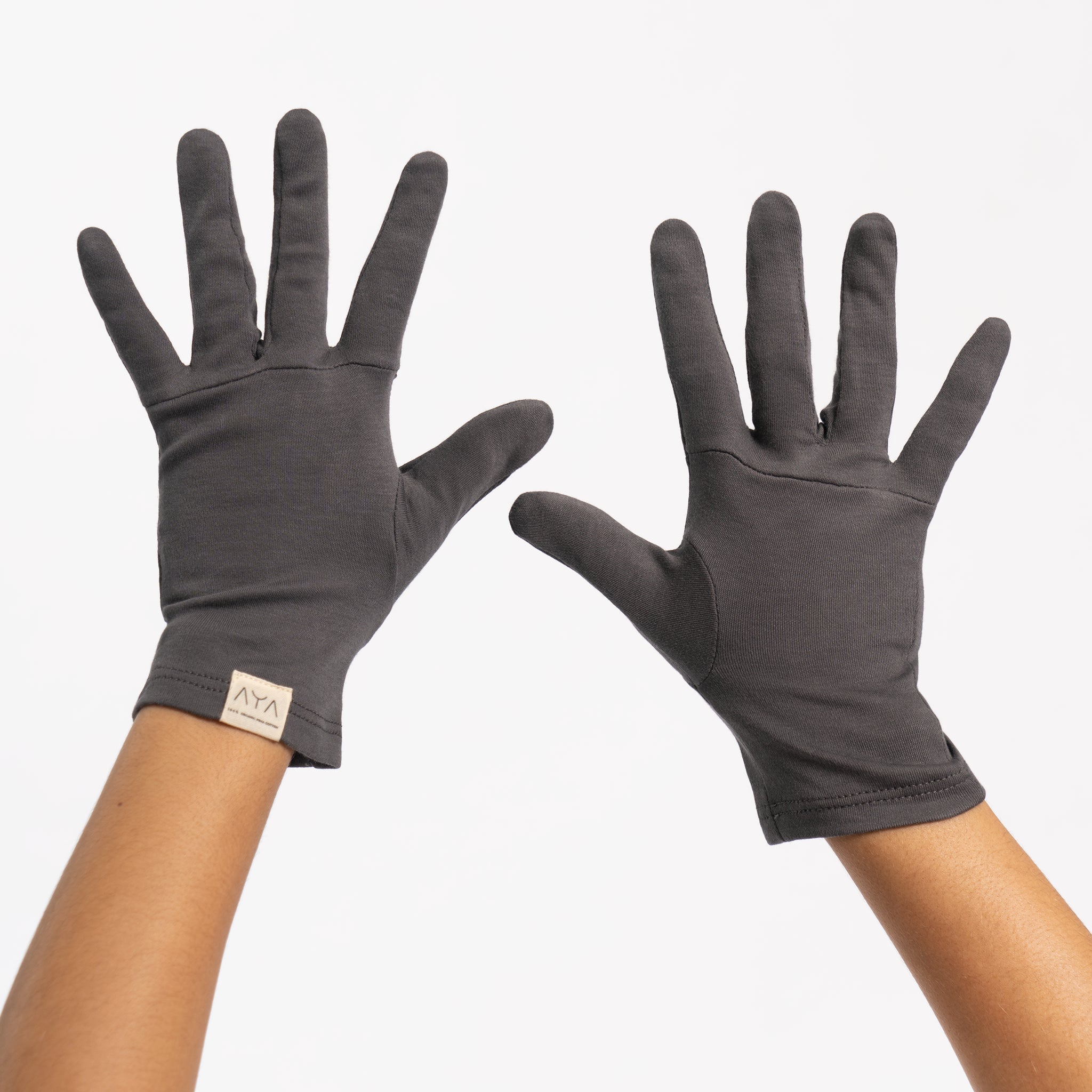 unisex's organic cotton gray gloves