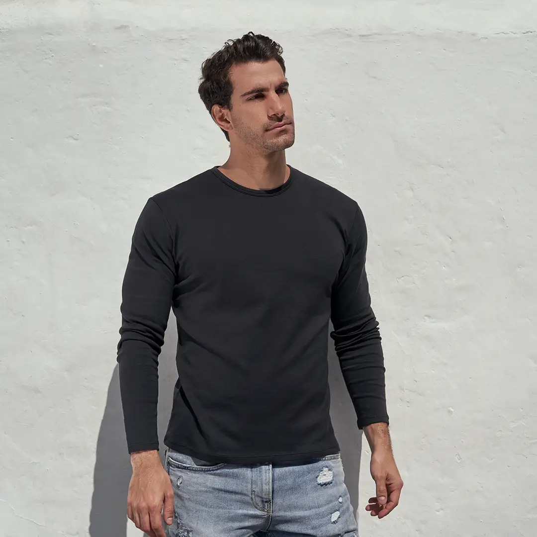 Men's Organic Cotton Long Sleeve – Aya Eco Fashion EU