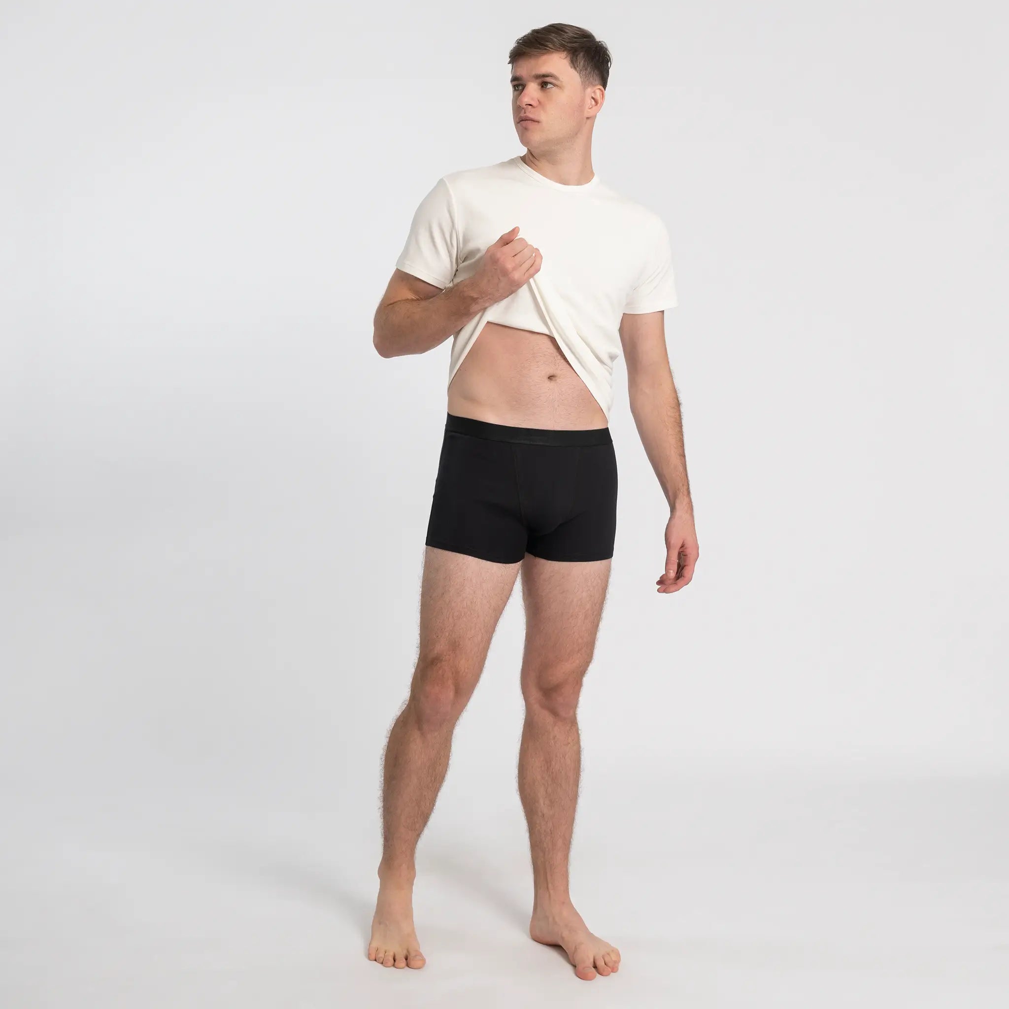 men's organic cotton black boxer briefs