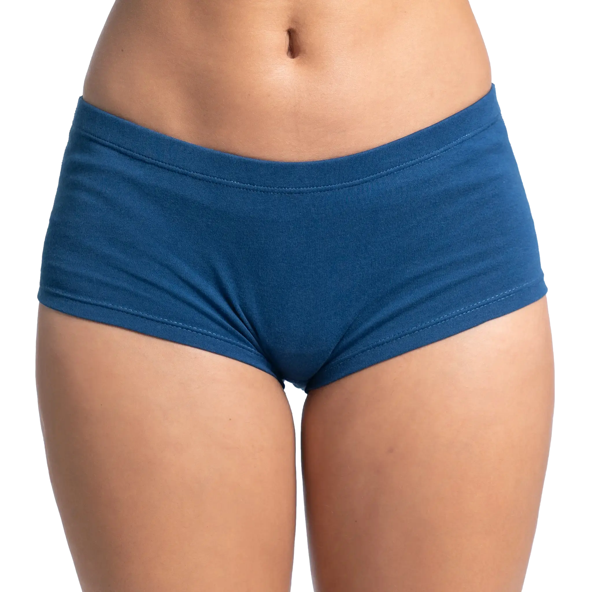 women's organic cotton natural blue panties