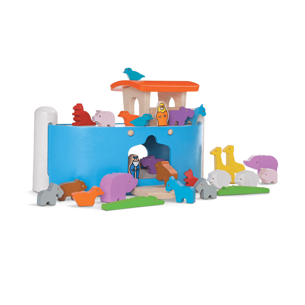 PlanToys Noah's Ark wooden toy ของเล่นไม้แปลนทอยส์ เรือโนอาห์ ประเภทบทบาทสมมุติ สำหรับอายุ 3 ปีขึ้นไป