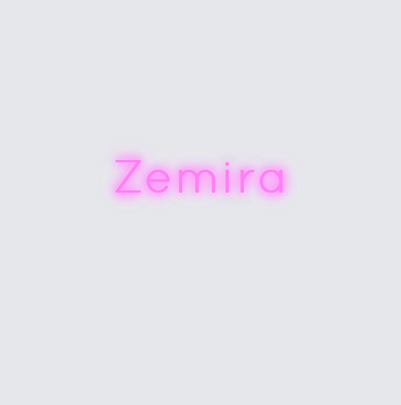 Custom neon sign - Zemira
