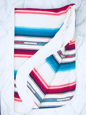 White Serape Blanket - Belles & Beau Children's Boutique