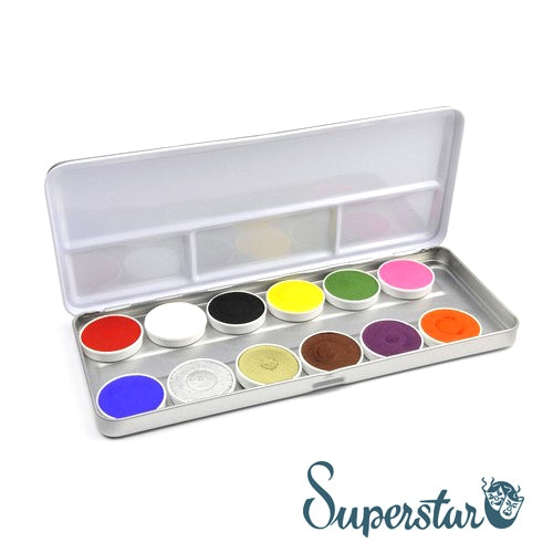 Palette de maquillages artistiques Superstar 6 couleurs licorne pastels