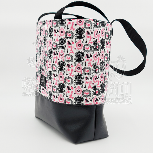 Clear Tote w/pouch - Pink Marshmallow – Hollow Bag Creations