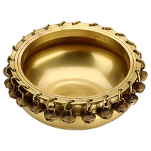 Load image into Gallery viewer, Urli Brass Bowl With Ghungroo Work
