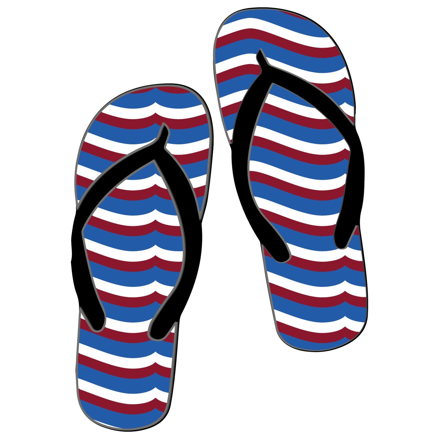 Ross RC Waves Flip Flops – Stitch Rowing