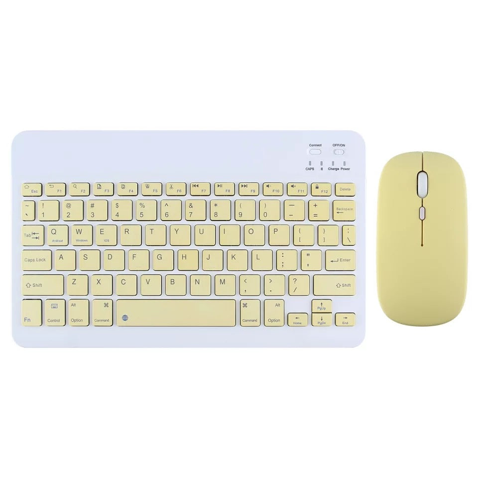 yellow keyboard and mouse