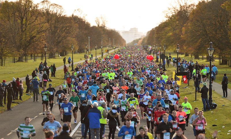 running with others