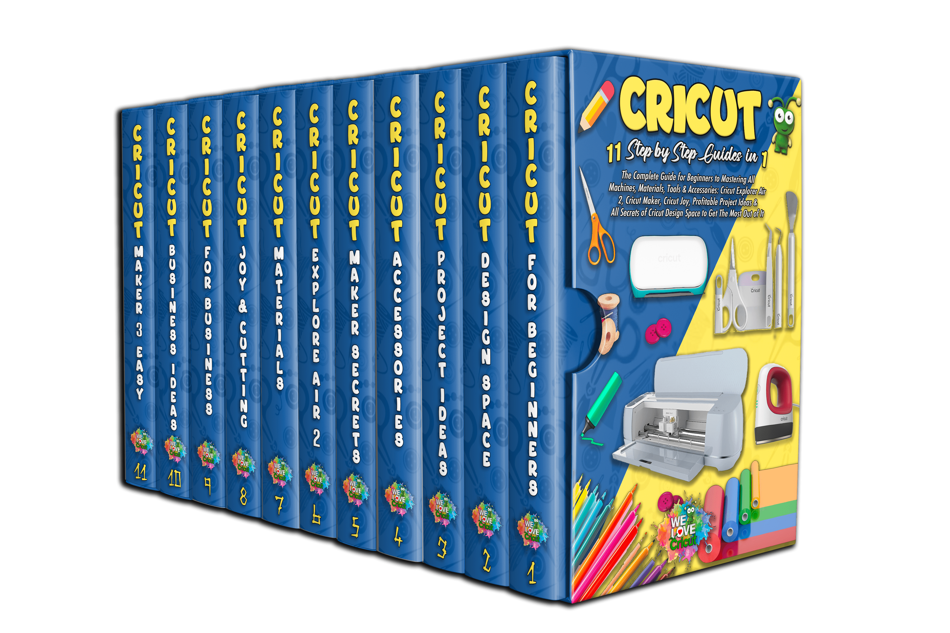 Cricut: 11 Books In 1: The Best Cricut Explore Air 2 Guide. Discover All  The Accessories, The 300+ Materials, And Numerous Tip (Paperback)